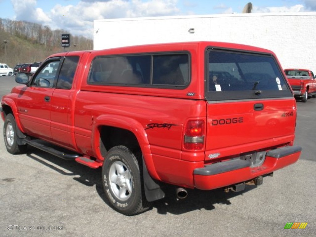 1998 Ram 1500 Sport Extended Cab 4x4 - Flame Red / Black photo #6