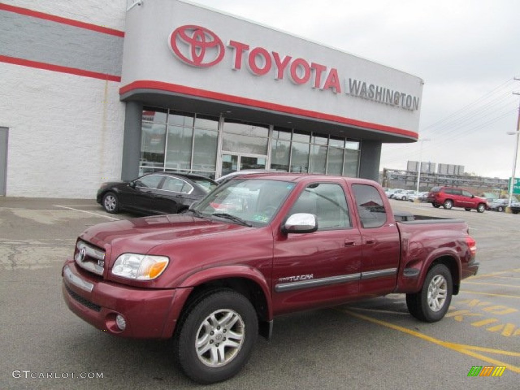 2005 Tundra SR5 Access Cab - Salsa Red Pearl / Taupe photo #1