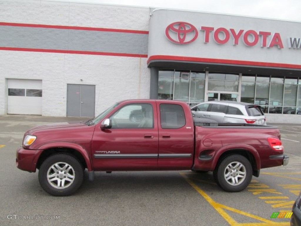 2005 Tundra SR5 Access Cab - Salsa Red Pearl / Taupe photo #2