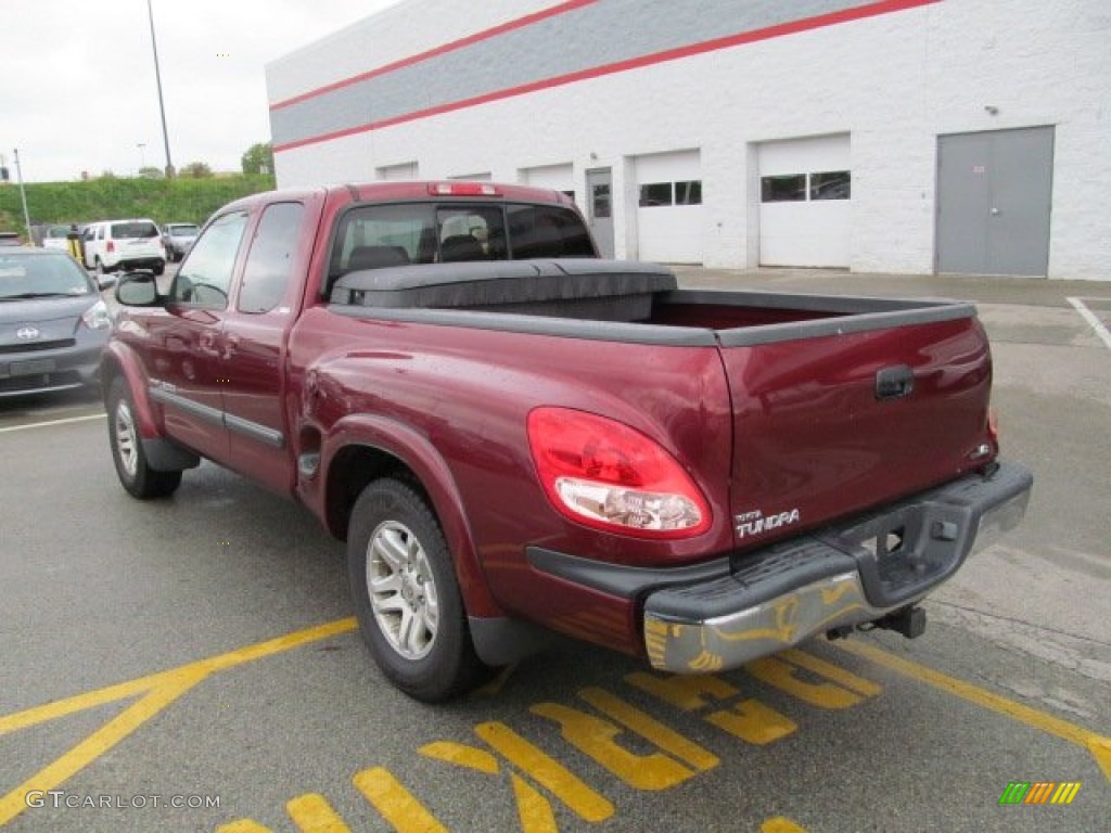 2005 Tundra SR5 Access Cab - Salsa Red Pearl / Taupe photo #4