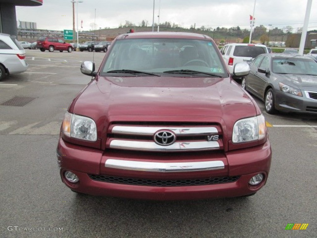 2005 Tundra SR5 Access Cab - Salsa Red Pearl / Taupe photo #9