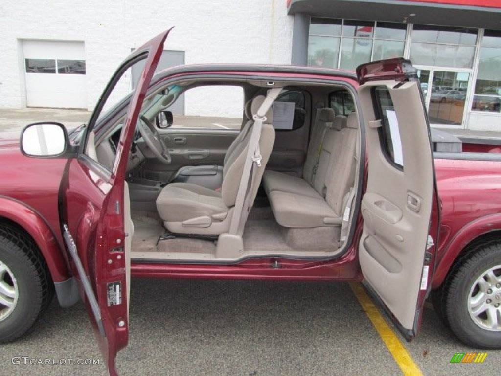 2005 Tundra SR5 Access Cab - Salsa Red Pearl / Taupe photo #10