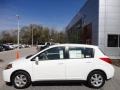 2012 Fresh Powder White Nissan Versa 1.8 S Hatchback  photo #2