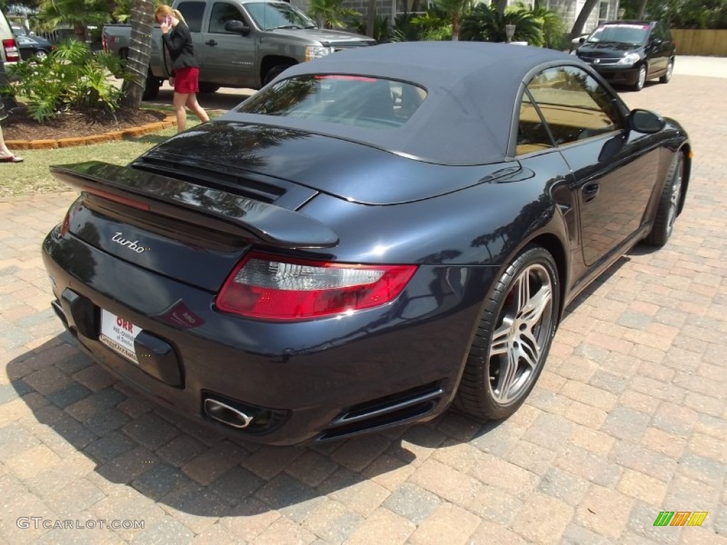 2008 911 Turbo Cabriolet - Midnight Blue Metallic / Natural Brown photo #6