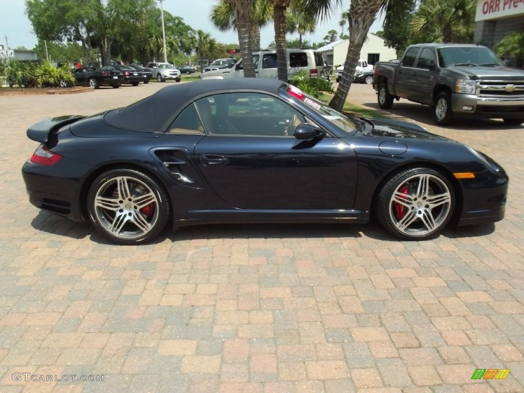 Midnight Blue Metallic 2008 Porsche 911 Turbo Cabriolet Exterior Photo #63678150