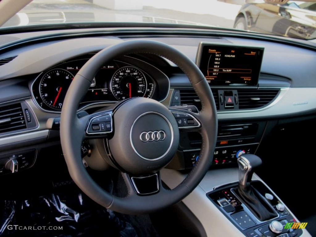 2012 Audi A6 3.0T quattro Sedan Black Dashboard Photo #63678570
