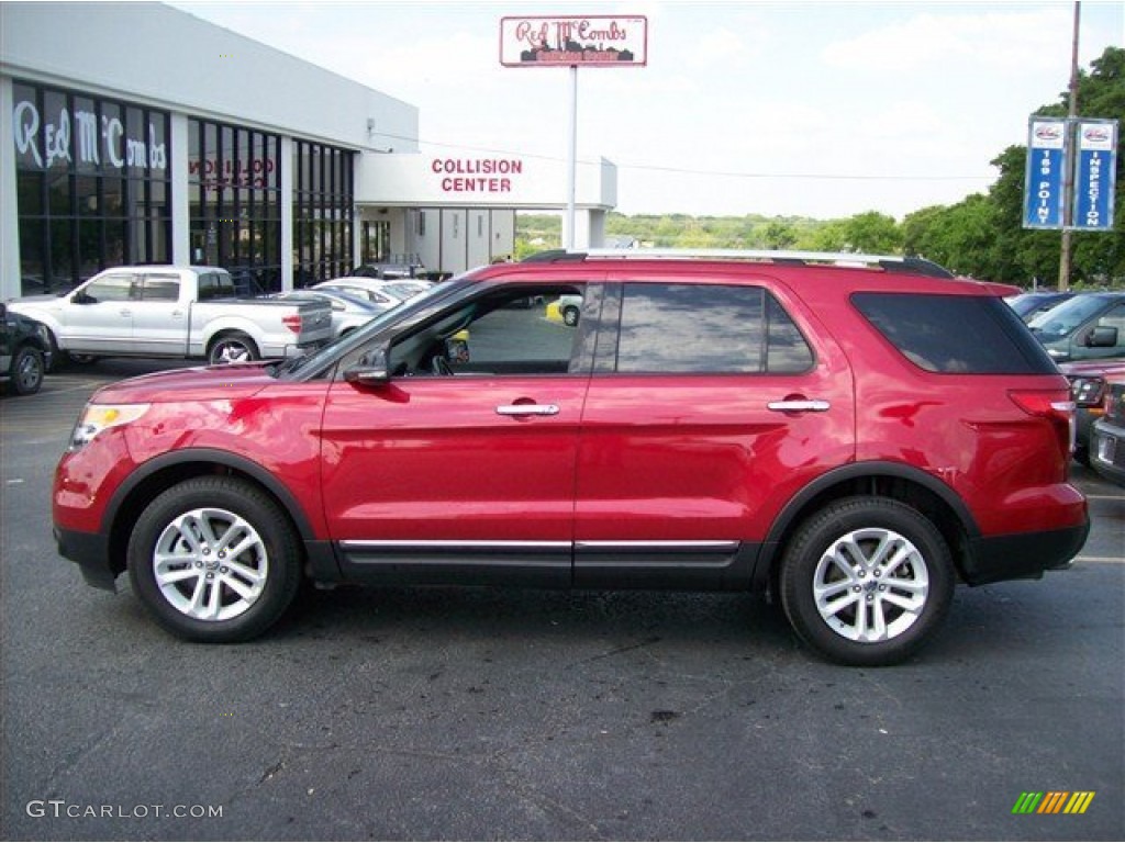 2011 Explorer XLT - Red Candy Metallic / Charcoal Black photo #5