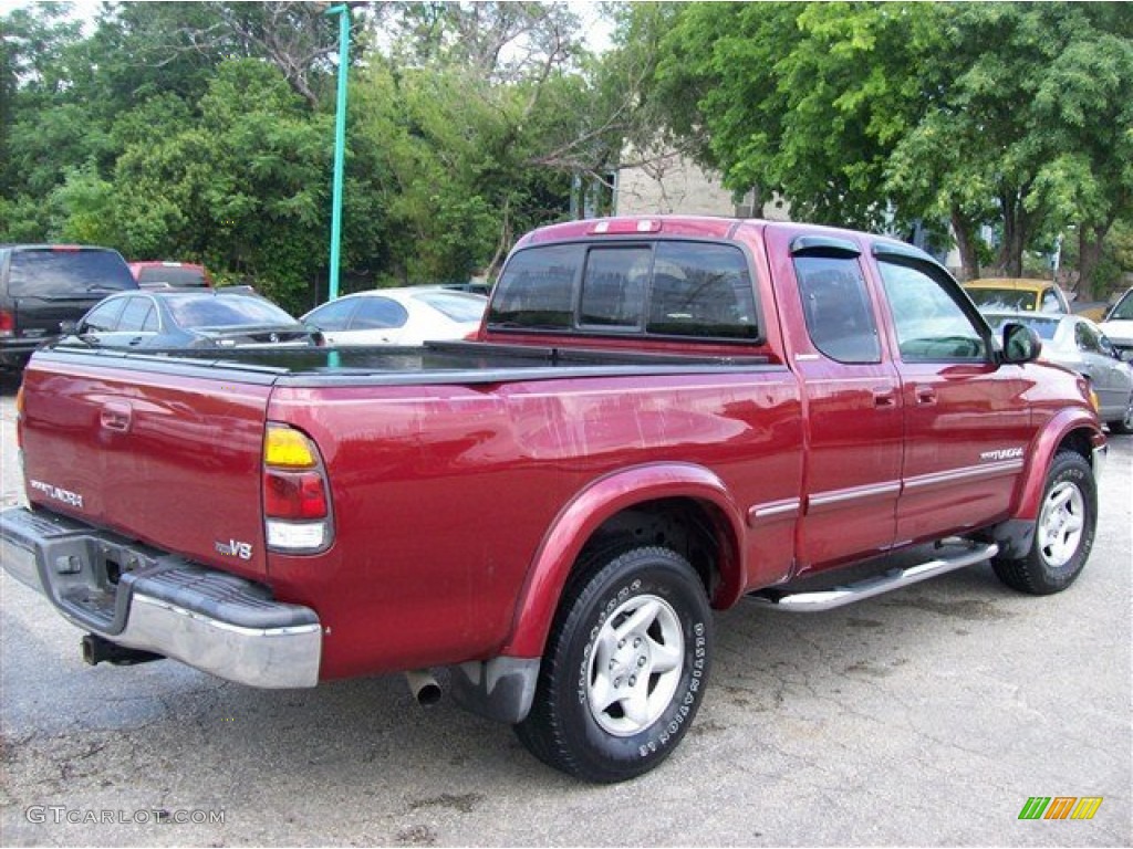 2001 Tundra Limited Extended Cab - Sunfire Red Pearl / Oak photo #11