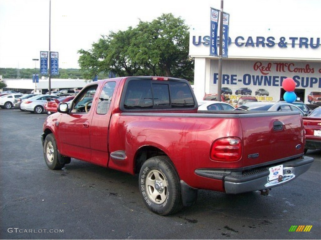 2002 F150 XLT SuperCab - Toreador Red Metallic / Medium Parchment photo #1