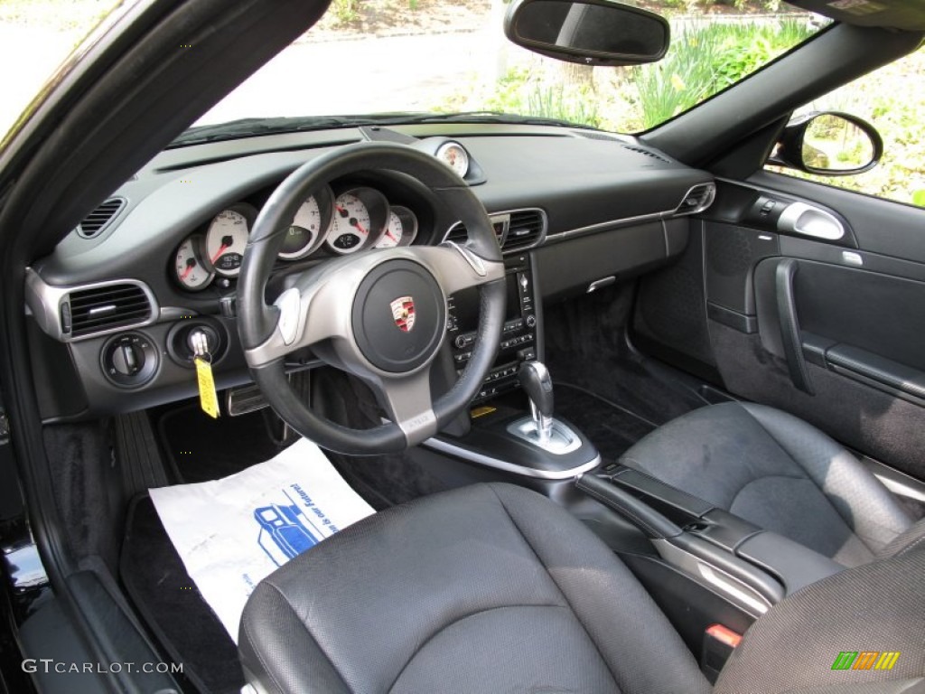 Black Interior 2009 Porsche 911 Carrera 4S Cabriolet Photo #63679915