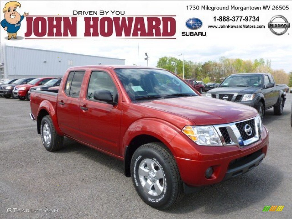 2012 Frontier SV Crew Cab 4x4 - Lava Red / Steel photo #1