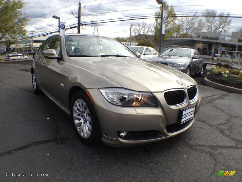 2009 3 Series 328xi Sedan - Platinum Bronze Metallic / Beige photo #3