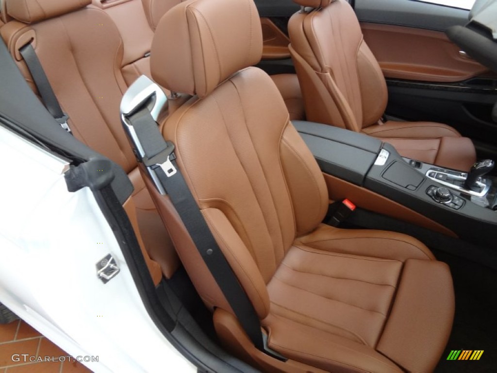 Cinnamon Brown Nappa Leather Interior 2012 BMW 6 Series 650i xDrive Convertible Photo #63682965