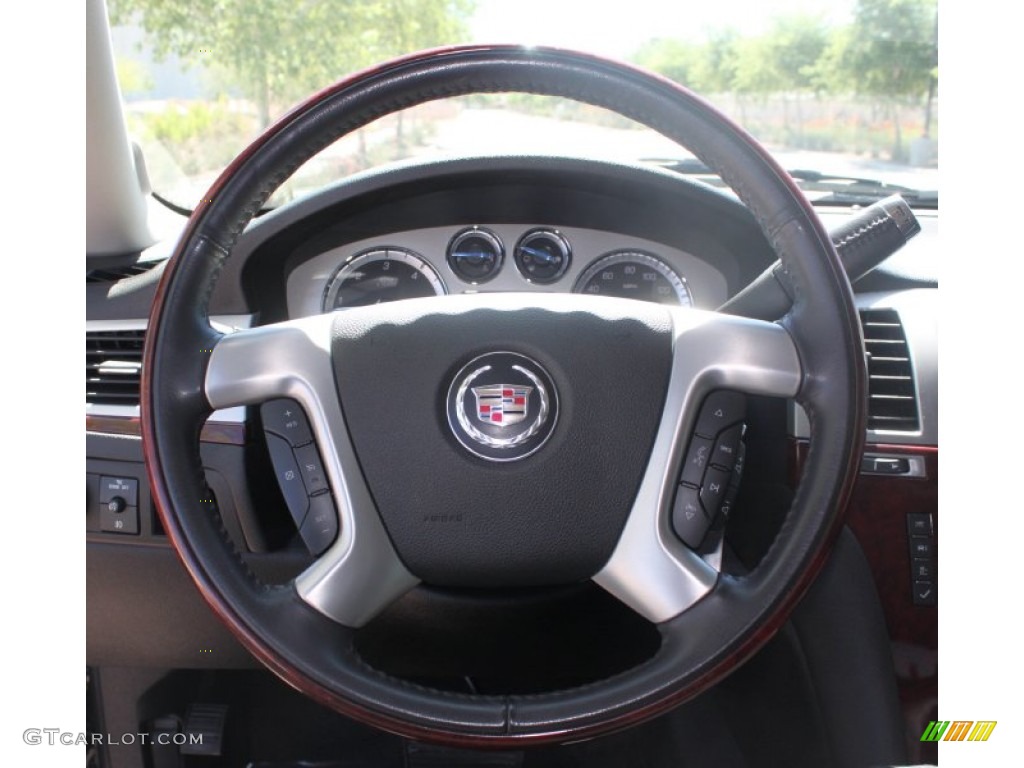 2010 Cadillac Escalade Standard Escalade Model Ebony Steering Wheel Photo #63683433