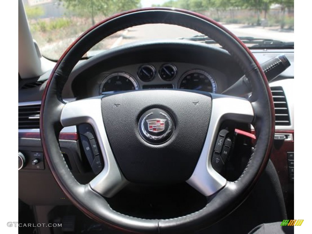 2010 Cadillac Escalade Standard Escalade Model Ebony Steering Wheel Photo #63683874