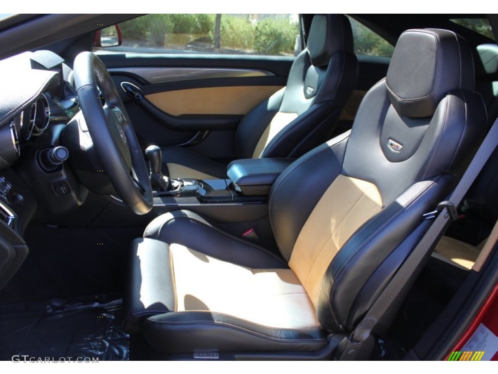 Ebony/Saffron Interior 2011 Cadillac CTS -V Coupe Photo #63684810