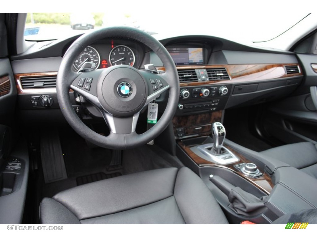 2009 BMW 5 Series 550i Sedan Black Dashboard Photo #63686415