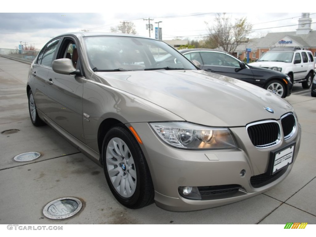 2009 3 Series 328xi Sedan - Platinum Bronze Metallic / Saddle Brown Dakota Leather photo #7