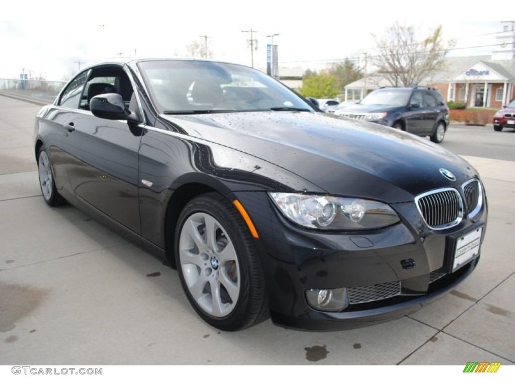 2010 3 Series 335i Convertible - Black Sapphire Metallic / Black photo #7