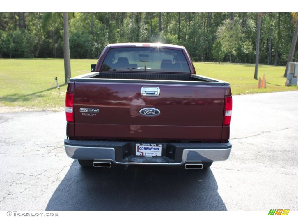 2004 F150 XLT SuperCab - Dark Toreador Red Metallic / Medium/Dark Flint photo #6