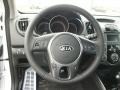 2012 Kia Forte Black Interior Steering Wheel Photo
