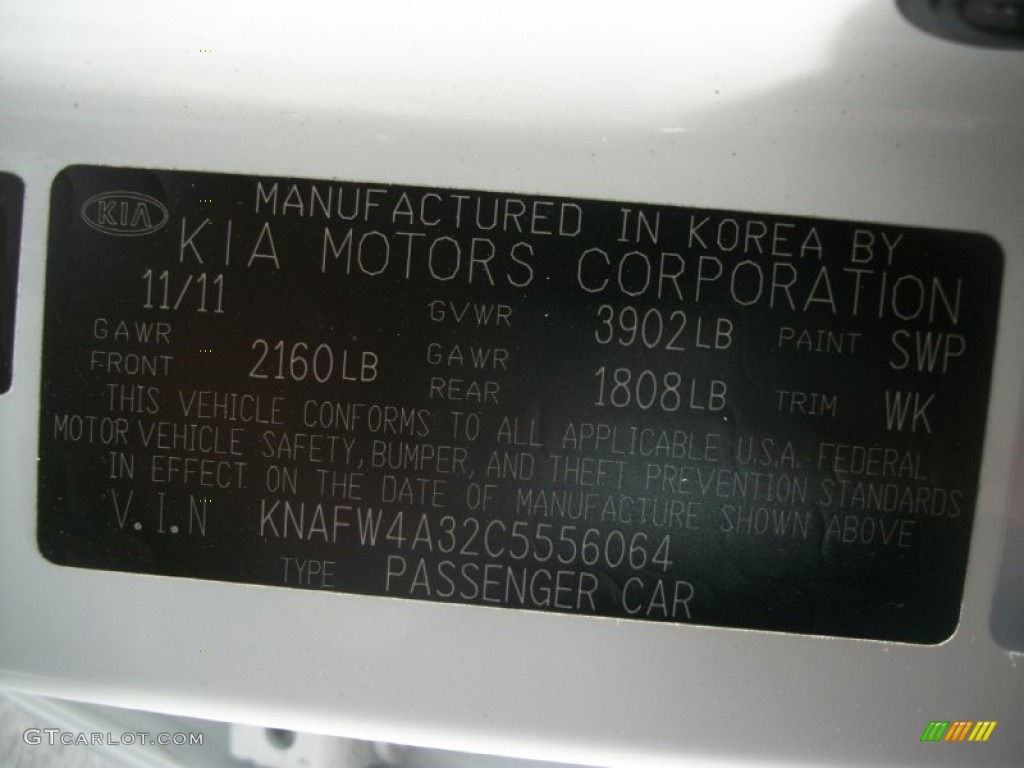 2012 Forte Color Code SWP for Snow White Pearl Photo #63690618