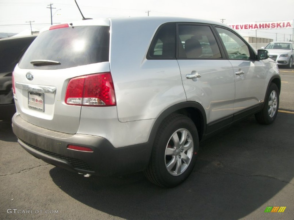 2012 Sorento LX AWD - Bright Silver / Black photo #2