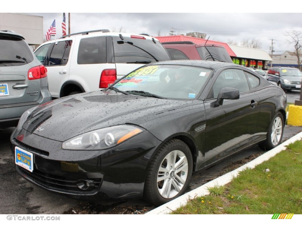 2008 Tiburon GS - Black Pearl / GS Black Cloth photo #1