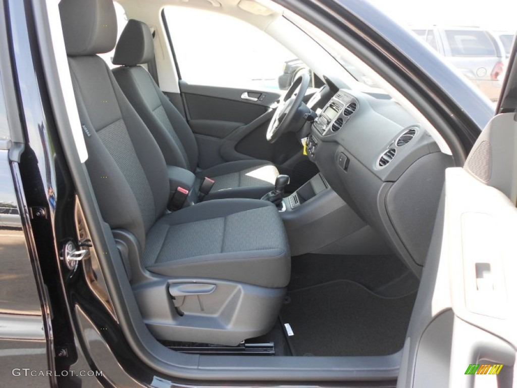 2012 Tiguan S - Deep Black Metallic / Black photo #13