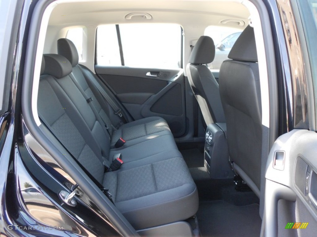 2012 Tiguan S - Deep Black Metallic / Black photo #14