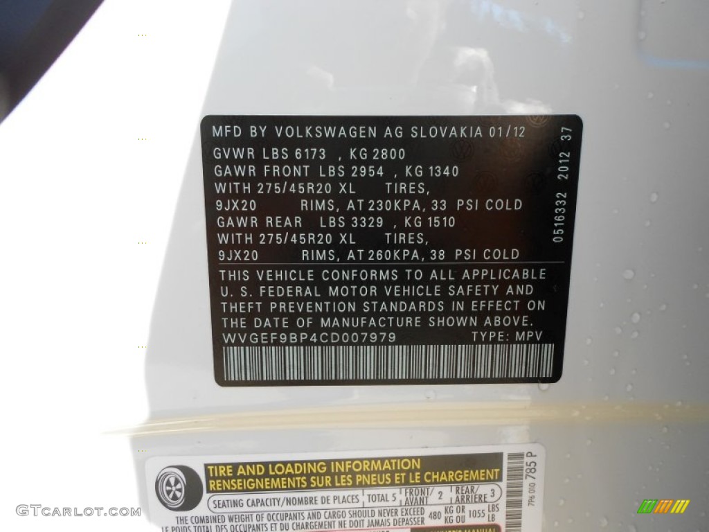 2012 Touareg VR6 FSI Executive 4XMotion - Campanella White / Black Anthracite photo #25