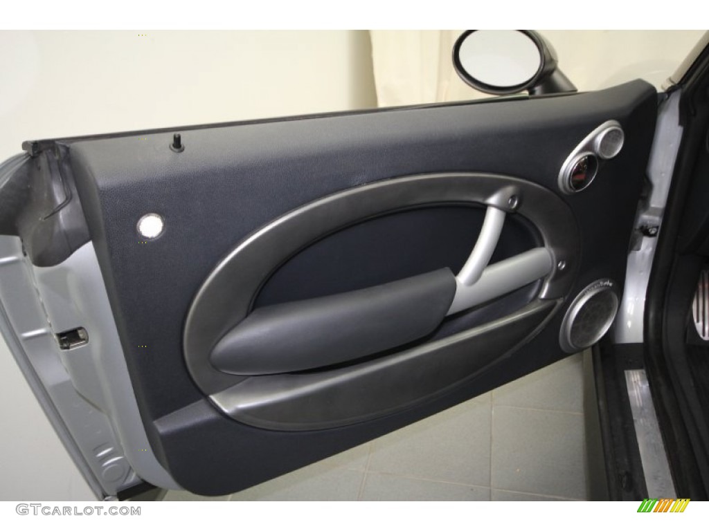 2006 Mini Cooper S Hardtop Octagon Tartan Red/Panther Black Door Panel Photo #63698661
