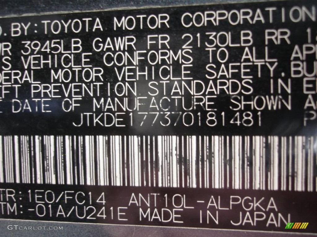 2007 tC Color Code 1E0 for Flint Mica Photo #63699078