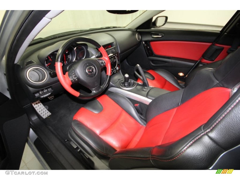 Black/Red Interior 2004 Mazda RX-8 Grand Touring Photo #63699465