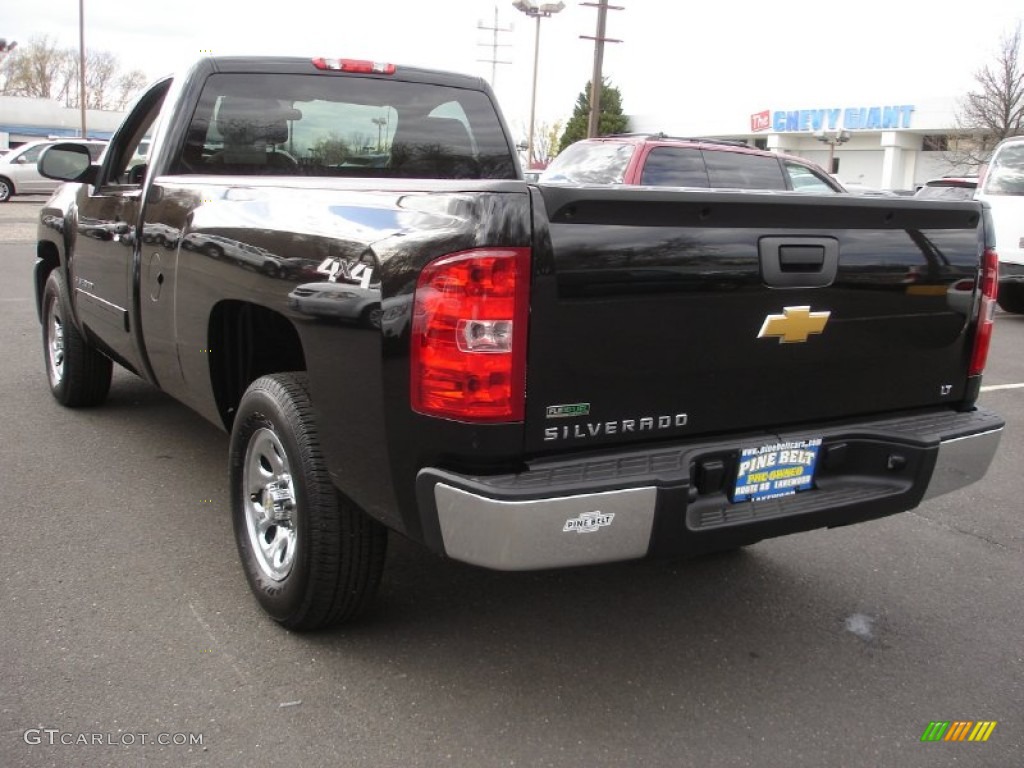 2012 Silverado 1500 LT Regular Cab 4x4 - Black / Light Titanium/Dark Titanium photo #6