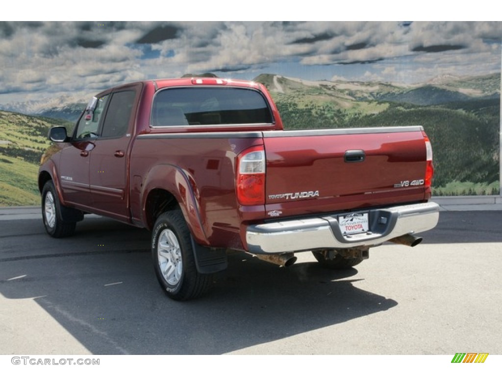 2005 Tundra SR5 Double Cab 4x4 - Salsa Red Pearl / Taupe photo #2