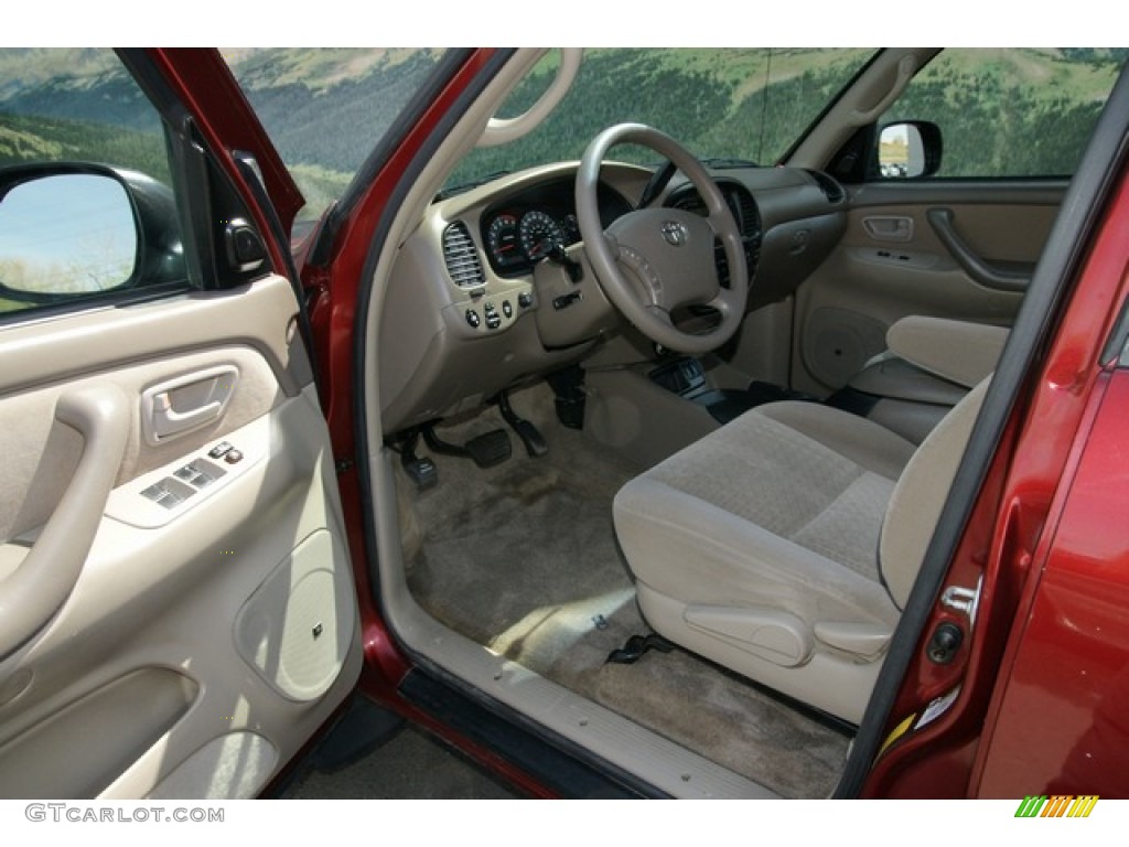 2005 Tundra SR5 Double Cab 4x4 - Salsa Red Pearl / Taupe photo #4
