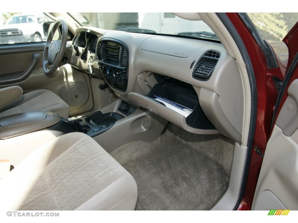 2005 Tundra SR5 Double Cab 4x4 - Salsa Red Pearl / Taupe photo #12
