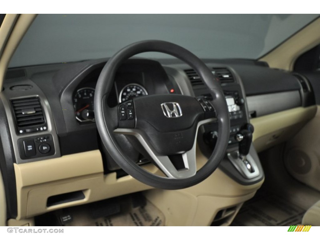 2009 CR-V EX 4WD - Green Tea Metallic / Ivory photo #12