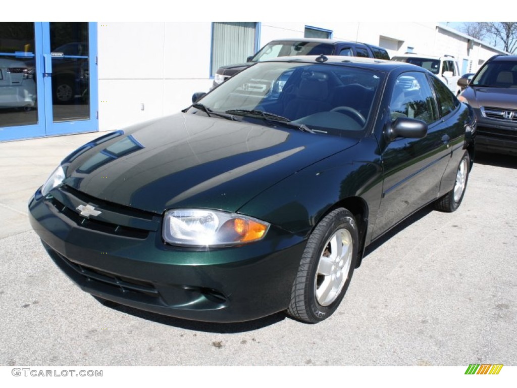 2003 Cavalier LS Coupe - Dark Green Metallic / Graphite Gray photo #3