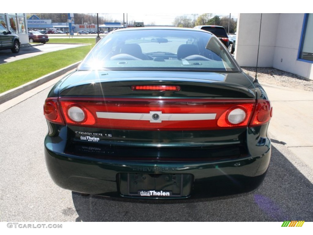 2003 Cavalier LS Coupe - Dark Green Metallic / Graphite Gray photo #5