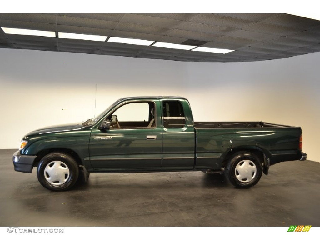 2000 Tacoma SR5 Extended Cab - Imperial Jade Green Mica / Oak photo #3