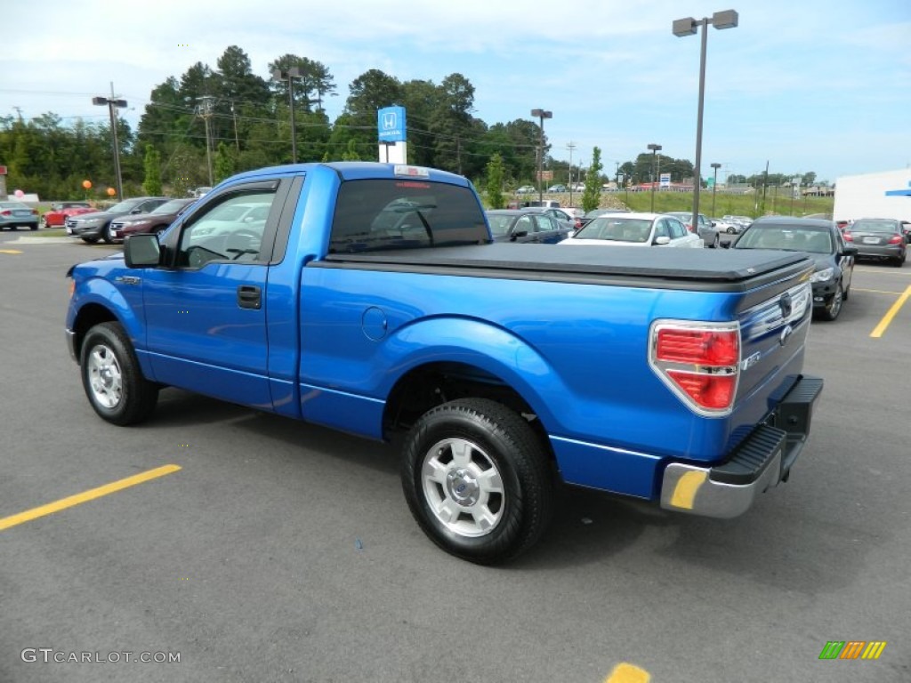 2010 F150 XLT Regular Cab - Blue Flame Metallic / Medium Stone photo #3