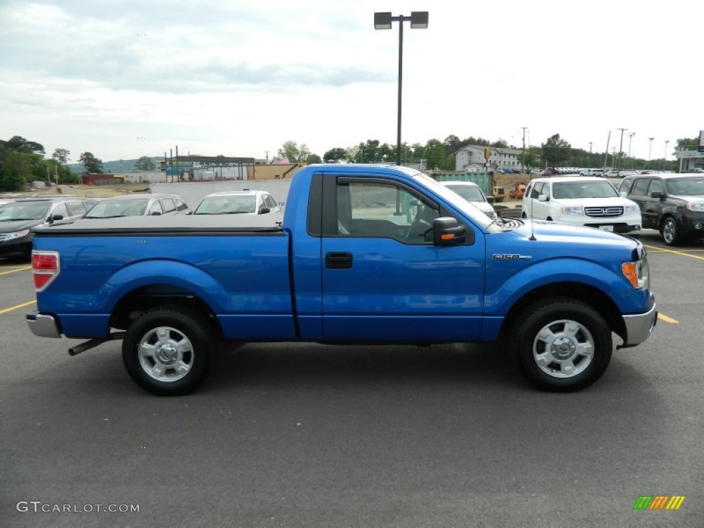 2010 F150 XLT Regular Cab - Blue Flame Metallic / Medium Stone photo #7