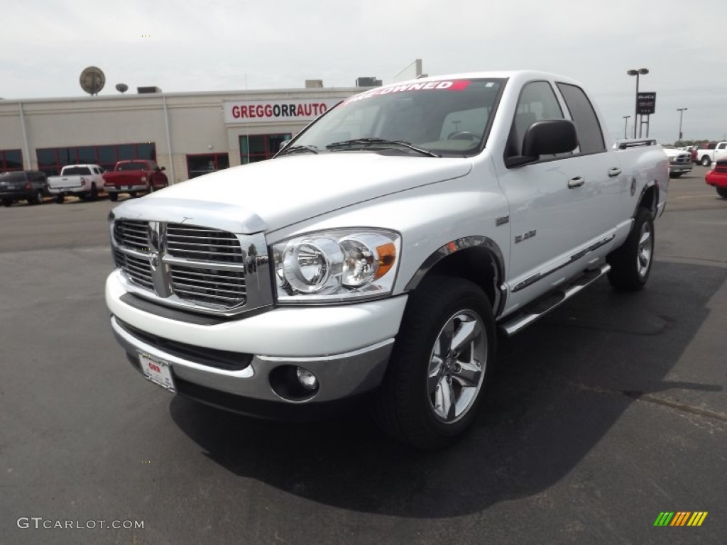 2008 Ram 1500 Big Horn Edition Quad Cab 4x4 - Bright White / Khaki photo #1