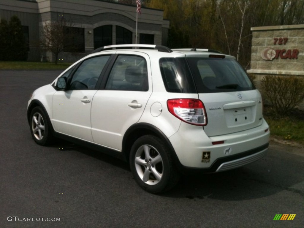 2007 SX4 Sport AWD - Pearl White / Black photo #3