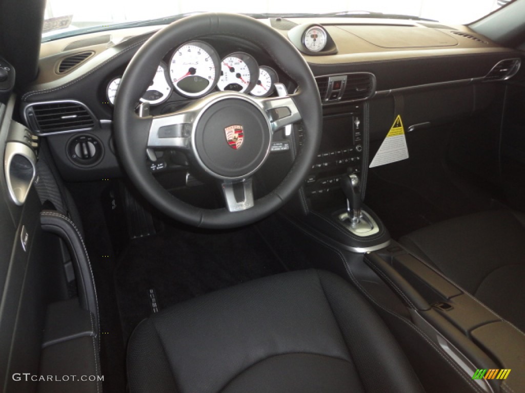 2012 911 Turbo S Cabriolet - Meteor Grey Metallic / Black photo #7
