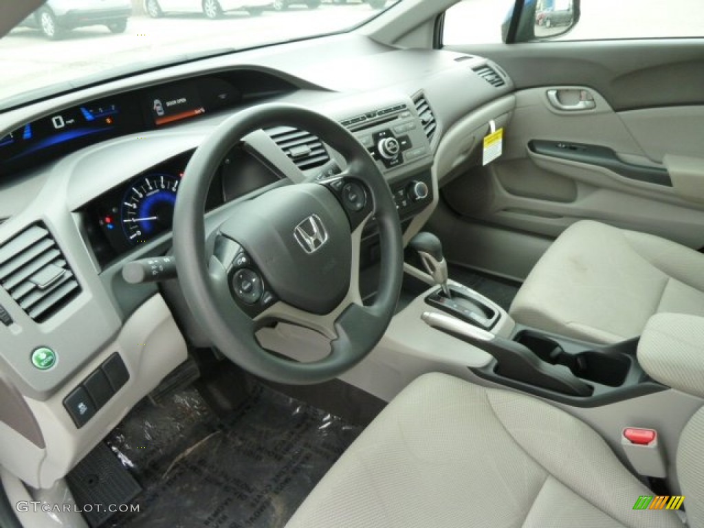 2012 Civic LX Sedan - Dyno Blue Pearl / Gray photo #15