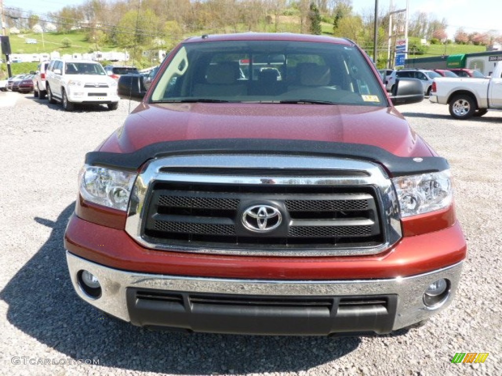 2010 Tundra TRD Double Cab 4x4 - Salsa Red Pearl / Sand Beige photo #2