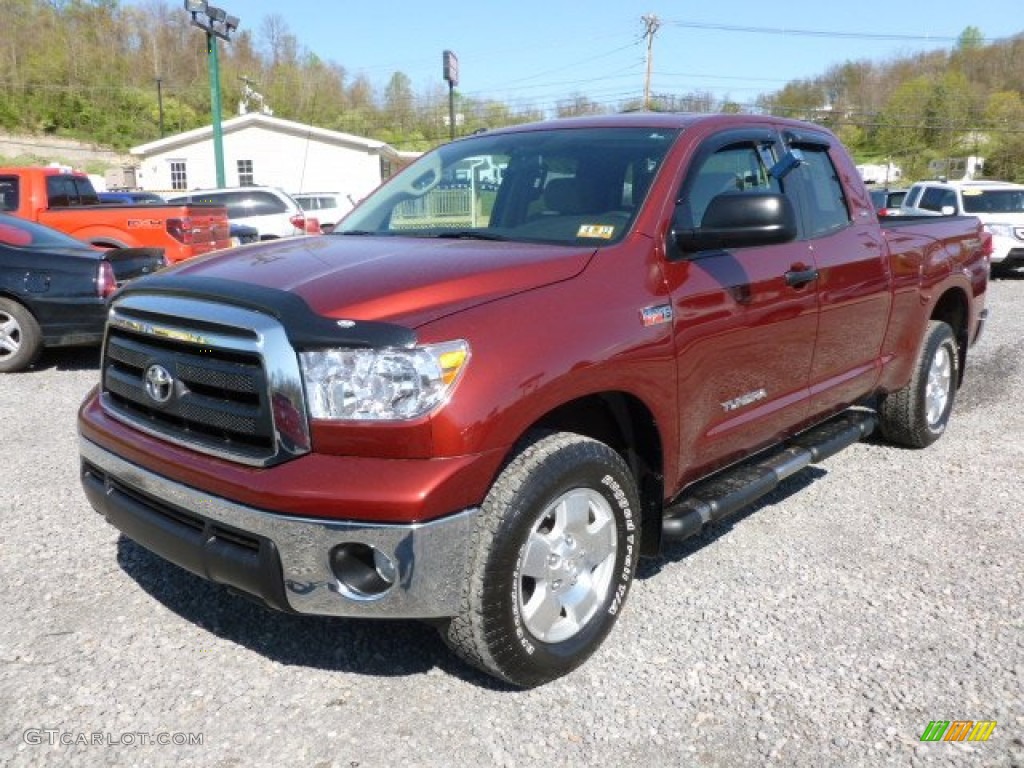 2010 Tundra TRD Double Cab 4x4 - Salsa Red Pearl / Sand Beige photo #3